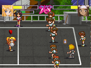 ゲーム画面です。空中に浮いているのはドリンクです
